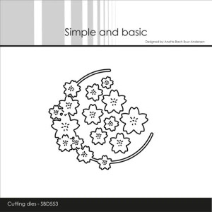 Simple and Basic Dies - Flower Wreath, Halfcircle