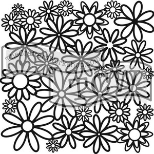 The Crafters Workshop 6x6 Stencils -Mini Daisy Cluster