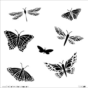 The Crafters Workshop 6x6 Stencils - Mariposas