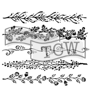 The Crafters Workshop 6x6 Stencils - Fanciful Border