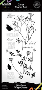 Arden Creative Studio 4x8in Clear Stamps by Katie Pertiet - Maker Series, Wispy Stems