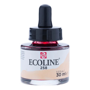 Royal Talens Ecoline Liquid Watercolour, 30ml Pipette Jar - Apricot (258) Royal Talens Ecoline Liquid Watercolour, 30ml Pipette Jar - Apricot (258)