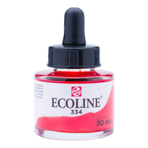 Royal Talens Ecoline Liquid Watercolour, 30ml Pipette Jar - Scarlet (334) Royal Talens Ecoline Liquid Watercolour, 30ml Pipette Jar - Scarlet (334)