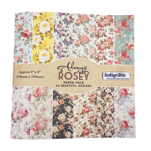 IndigoBlu 8x8in Paper Book - Always Rosey