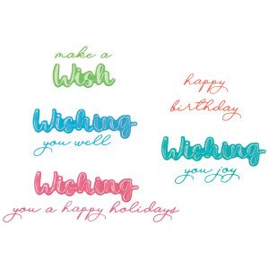 Sizzix Thinlits Die Set 14PK by Stacey Park - Take Two's, Wish Sentiment Sizzix Thinlits Die Set 14PK by Stacey Park - Take Two's, Wish Sentiment