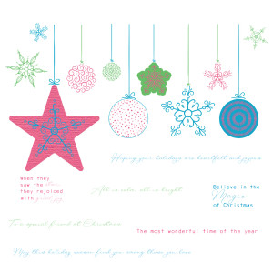 Sizzix A5 Clear Stamp Set 25PK With Framelits by Stacey Park - Creative Coordinations, Holiday Bits and Bobs Sizzix A5 Clear Stamp Set 25PK With Framelits by Stacey Park - Creative Coordinations, Holiday Bits and Bobs