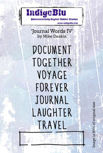 IndigoBlu Cling Rubber Stamps - Journal Words IV