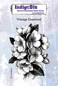 IndigoBlu Cling Rubber Stamps - Vintage Dogwood
