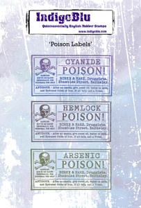 IndigoBlu Cling Rubber Stamps - Poison Labels