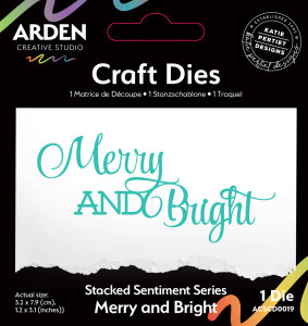 Arden Creative Studio Sentiment Series by Katie Pertiet - Merry & Bright Craft Die Set