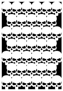 IndigoBlu 8x10in Stencil -  Skull Stack