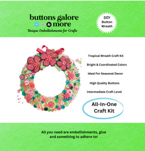 Buttons Galore DIY Button Wreath Kit - Tropical Buttons Galore DIY Button Wreath Kit - Tropical