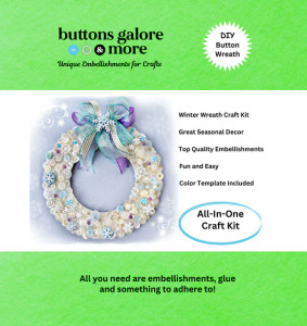 Buttons Galore DIY Button Wreath Kit - Winter Buttons Galore DIY Button Wreath Kit - Winter