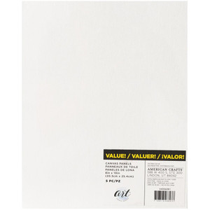 American Crafts Art Supply Basics Panel Pack Canvas 5/Pkg American Crafts Art Supply Basics Panel Pack Canvas 5/Pkg