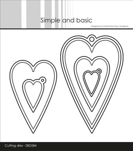 Simple and Basic Dies - Oblong Hearts with Tag