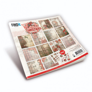 Find-It Trading 8x8in Paper Pack by Yvonne Creations - Floral Christmas