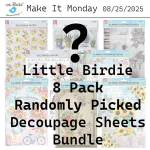 Little Birdie Make It Monday 08/25/2025 8 Pack Randomly Picked Decoupage Sheets Bundle Little Birdie Make It Monday 08/25/2025 8 Pack Randomly Picked Decoupage Sheets Bundle