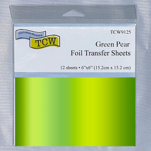 The Crafters Workshop 6x6in Foil Transfer Sheets 12/Pack - Green Pear