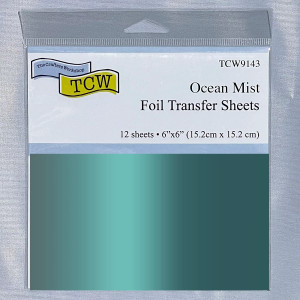 The Crafters Workshop 6x6in Foil Transfer Sheets 12/Pack - Ocean Mist