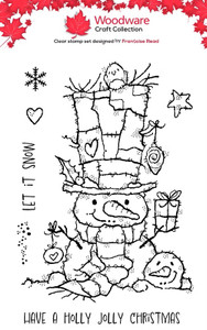 Woodware Clear Stamps - Snowman Gift