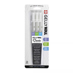 Sakura Gelly Roll Classic White Gel Pen, 3ct.
