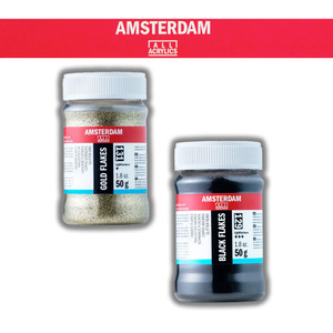 Royal Talens Amsterdam Glitter Flakes MIM 09/15/2025 2 Pack "I Want It All" Bundle #3 - Gold & Black Royal Talens Amsterdam Glitter Flakes MIM 09/15/2025 2 Pack "I Want It All" Bundle #3 - Gold & Black