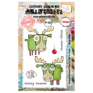 AALL & Create A7 Stamp Set - Moose-tletoe AALL & Create A7 Stamp Set - Moose-tletoe