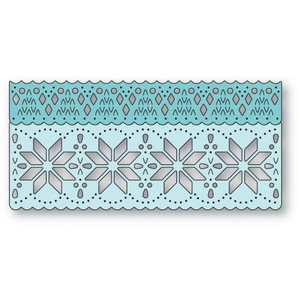 Memory Box Poppy Stamps Dies - Nordic Snowflake Border Set