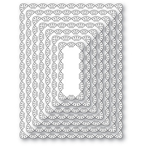 Memory Box Dies - Fan Stitched Scalloped Frames