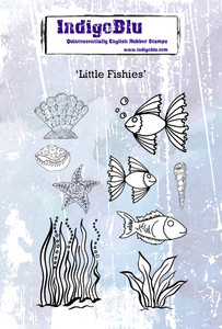 IndigoBlu Cling Rubber Stamps - Little Fishes