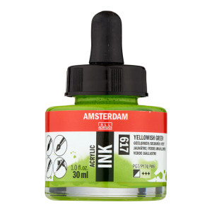 Royal Talens Amsterdam Acrylic Ink, 30ml - Yellowish Green (617)
