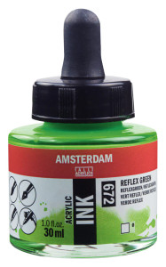 Royal Talens Amsterdam Acrylic Ink, 30ml - Reflex Green (672)