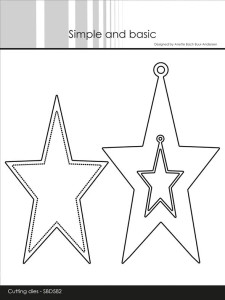 Simple and Basic Dies - Oblong Stars With Tag #1