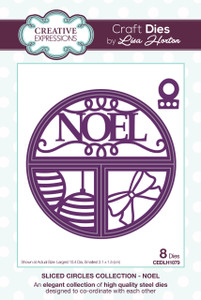 Creative Expressions Craft Dies - Sliced Circles, Noel