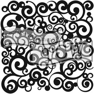 The Crafters Workshop 6x6inch Stencils - Cosmic Swirl
