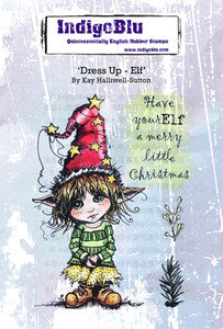 IndigoBlu A6 Cling Rubber Stamps - Dress Up, Elf