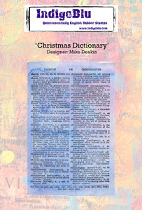 IndigoBlu A6 Cling Rubber Stamps - Christmas Dictionary