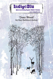 IndigoBlu A6 Cling Rubber Stamps - Deer Wood
