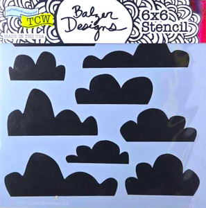 The Crafters Workshop Slimline Stencils - Clouds