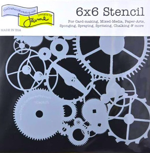 The Crafters Workshop 6x6 Stencils - Gears