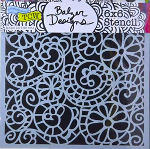 The Crafters Workshop 6x6 Stencils - Swirly Garden