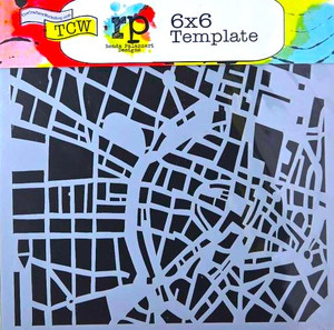 The Crafters Workshop 6x6 Stencils - City Grid