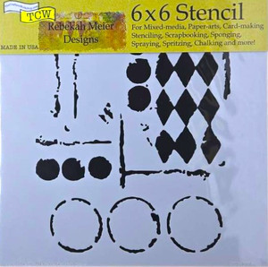 The Crafters Workshop 6x6 Stencils - Halequin Circles