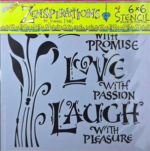 The Crafters Workshop 6x6 Stencils - Live Love Laugh