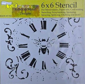 The Crafters Workshop 6x6 Stencils - Bee On Time