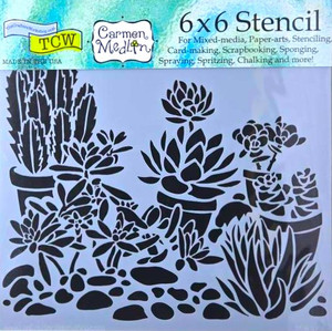 The Crafters Workshop 6x6 Stencils - Desert Garden