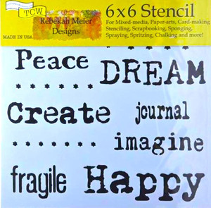 The Crafters Workshop 6x6 Stencils - Word Association