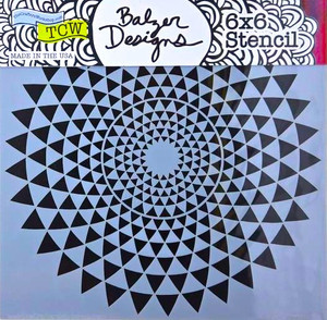 The Crafters Workshop 6x6 Stencils - Triangle Sunburst