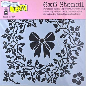 The Crafters Workshop 6x6 Stencils - Big Wreath