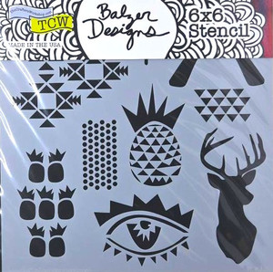 The Crafters Workshop 6x6 Stencils - Trendy Images